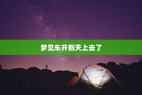 梦见车开到天上去了