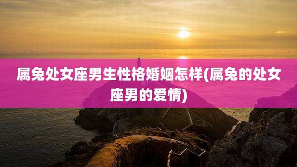 属兔处女座男生性格婚姻怎样(属兔的处女座男的爱情)
