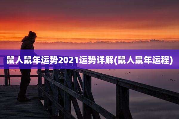 鼠人鼠年运势2021运势详解(鼠人鼠年运程)