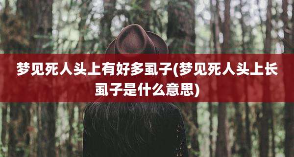 梦见死人头上有好多虱子(梦见死人头上长虱子是什么意思)