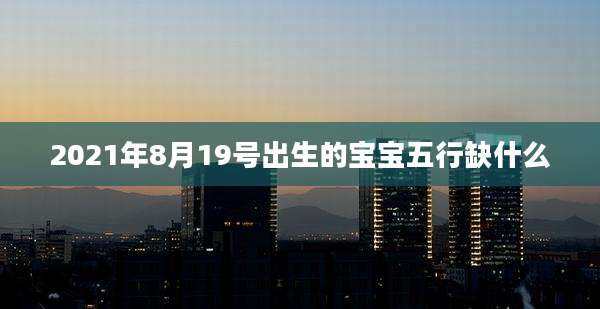 2021年8月19号出生的宝宝五行缺什么