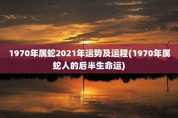 1970年属蛇2021年运势及运程(1970年属蛇人的后半生命运)