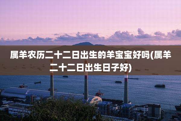 属羊农历二十二日出生的羊宝宝好吗(属羊二十二日出生日子好)