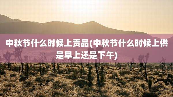 中秋节什么时候上贡品(中秋节什么时候上供是早上还是下午)