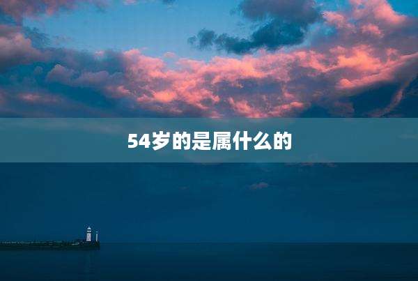 54岁的是属什么的