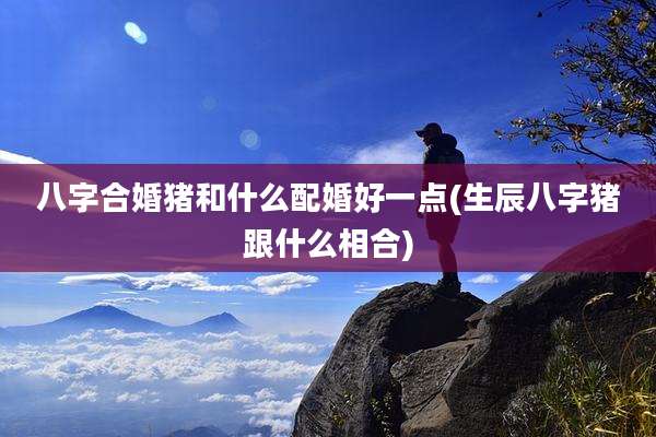 八字合婚猪和什么配婚好一点(生辰八字猪跟什么相合)