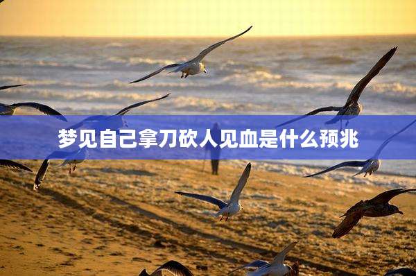 梦见自己拿刀砍人见血是什么预兆