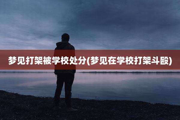 梦见打架被学校处分(梦见在学校打架斗殴)