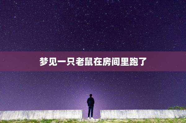 梦见一只老鼠在房间里跑了