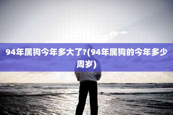 94年属狗今年多大了?(94年属狗的今年多少周岁)