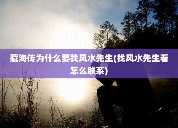 藏海传为什么要找风水先生(找风水先生看怎么联系)