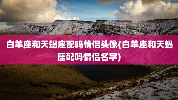 白羊座和天蝎座配吗情侣头像(白羊座和天蝎座配吗情侣名字)