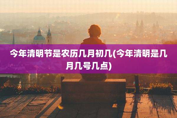 今年清明节是农历几月初几(今年清明是几月几号几点)