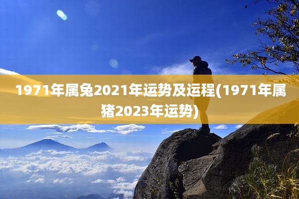 1971年属兔2021年运势及运程(1971年属猪2023年运势)
