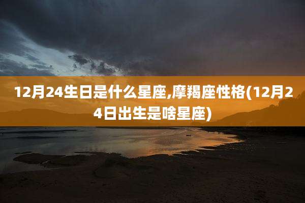 12月24生日是什么星座,摩羯座性格(12月24日出生是啥星座)