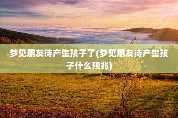 梦见朋友待产生孩子了(梦见朋友待产生孩子什么预兆)