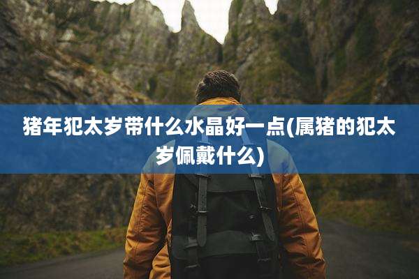 猪年犯太岁带什么水晶好一点(属猪的犯太岁佩戴什么)