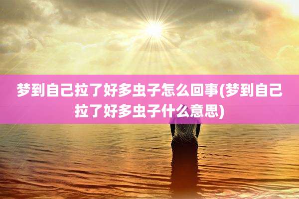 梦到自己拉了好多虫子怎么回事(梦到自己拉了好多虫子什么意思)