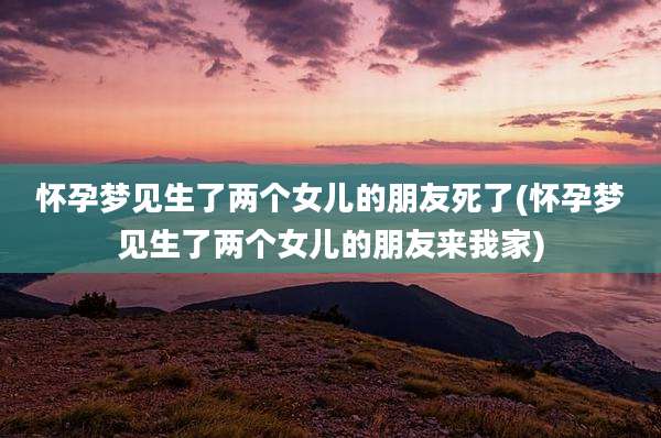 怀孕梦见生了两个女儿的朋友死了(怀孕梦见生了两个女儿的朋友来我家)