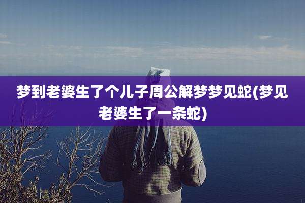 梦到老婆生了个儿子周公解梦梦见蛇(梦见老婆生了一条蛇)