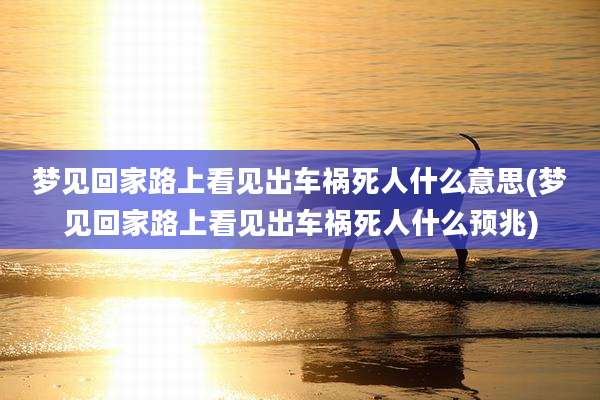 梦见回家路上看见出车祸死人什么意思(梦见回家路上看见出车祸死人什么预兆)