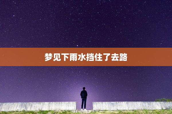 梦见下雨水挡住了去路