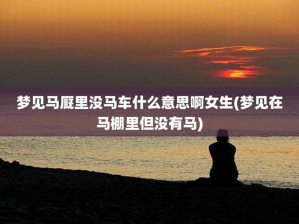 梦见马厩里没马车什么意思啊女生(梦见在马棚里但没有马)
