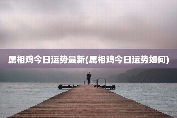 属相鸡今日运势最新(属相鸡今日运势如何)