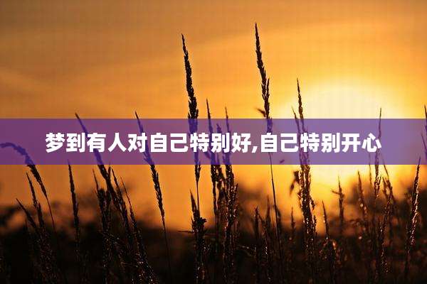 梦到有人对自己特别好,自己特别开心