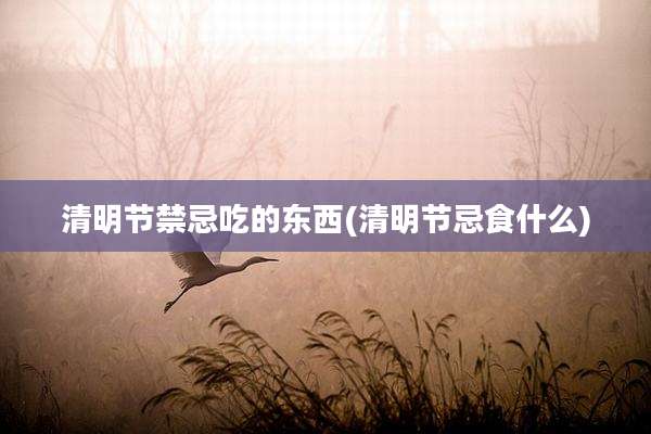 清明节禁忌吃的东西(清明节忌食什么)