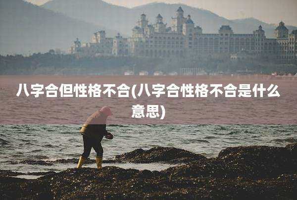 八字合但性格不合(八字合性格不合是什么意思)