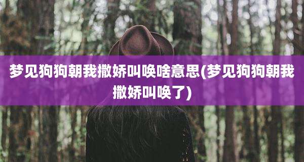 梦见狗狗朝我撒娇叫唤啥意思(梦见狗狗朝我撒娇叫唤了)