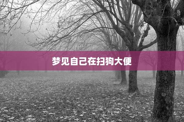 梦见自己在扫狗大便