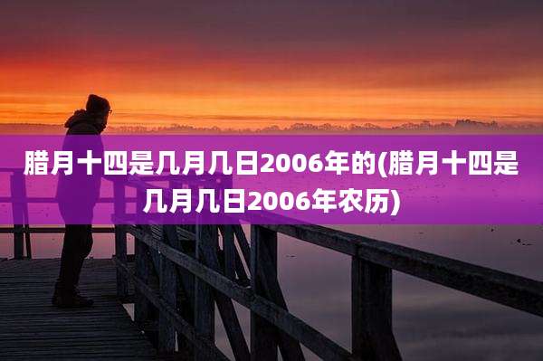 腊月十四是几月几日2006年的(腊月十四是几月几日2006年农历)