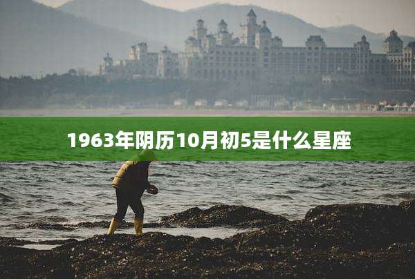 1963年阴历10月初5是什么星座