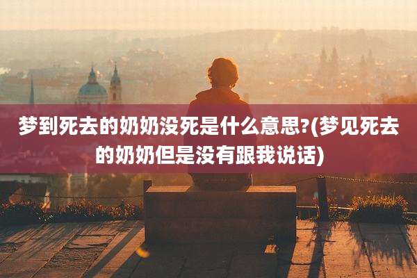 梦到死去的奶奶没死是什么意思?(梦见死去的奶奶但是没有跟我说话)
