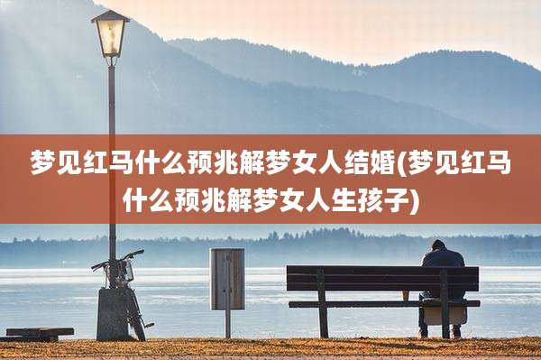 梦见红马什么预兆解梦女人结婚(梦见红马什么预兆解梦女人生孩子)