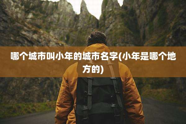 哪个城市叫小年的城市名字(小年是哪个地方的)