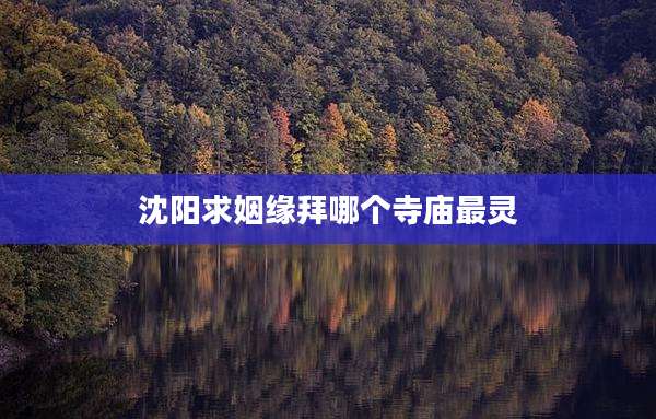 沈阳求姻缘拜哪个寺庙最灵