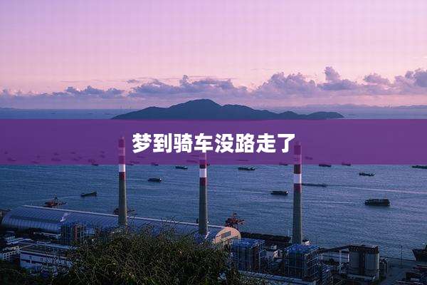 梦到骑车没路走了