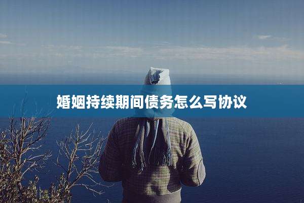 婚姻持续期间债务怎么写协议