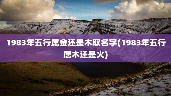 1983年五行属金还是木取名字(1983年五行属木还是火)
