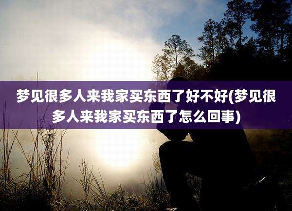梦见很多人来我家买东西了好不好(梦见很多人来我家买东西了怎么回事)