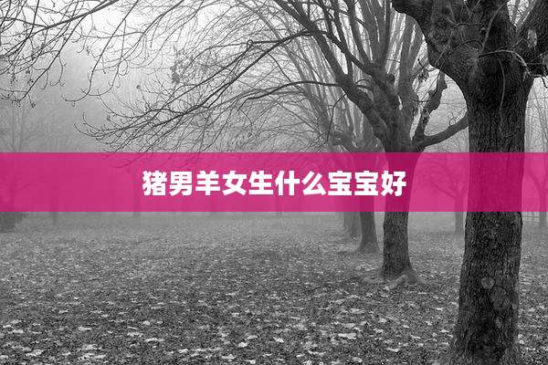 猪男羊女生什么宝宝好