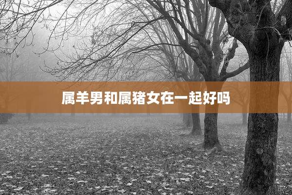 属羊男和属猪女在一起好吗