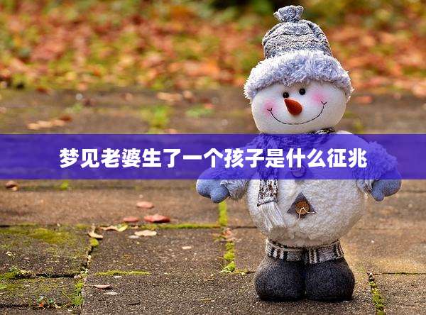 梦见老婆生了一个孩子是什么征兆