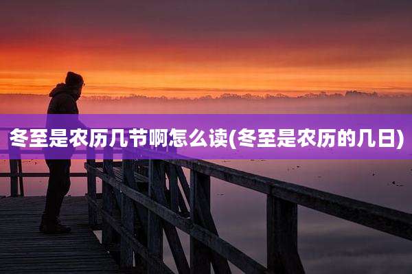 冬至是农历几节啊怎么读(冬至是农历的几日)