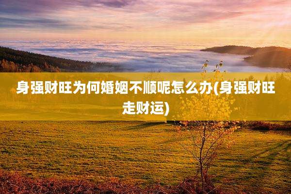 身强财旺为何婚姻不顺呢怎么办(身强财旺走财运)