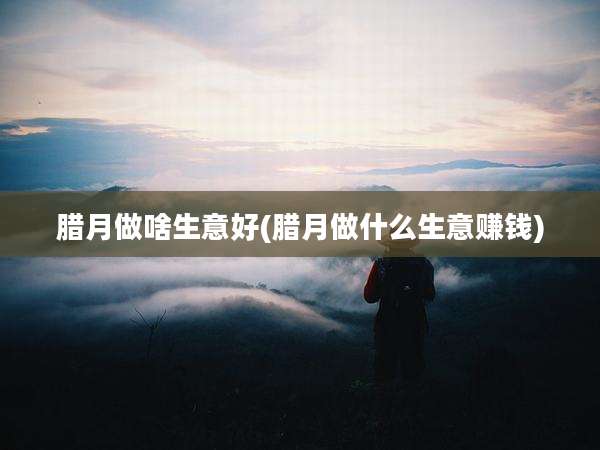 腊月做啥生意好(腊月做什么生意赚钱)