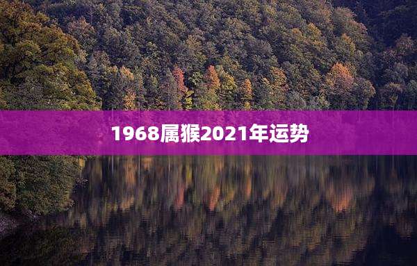 1968属猴2021年运势